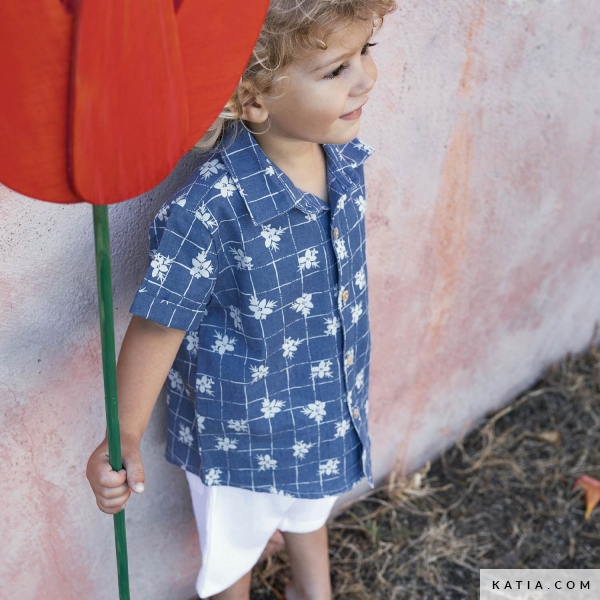 Sewing pattern Short sleeve Shirt for children from 1 t...