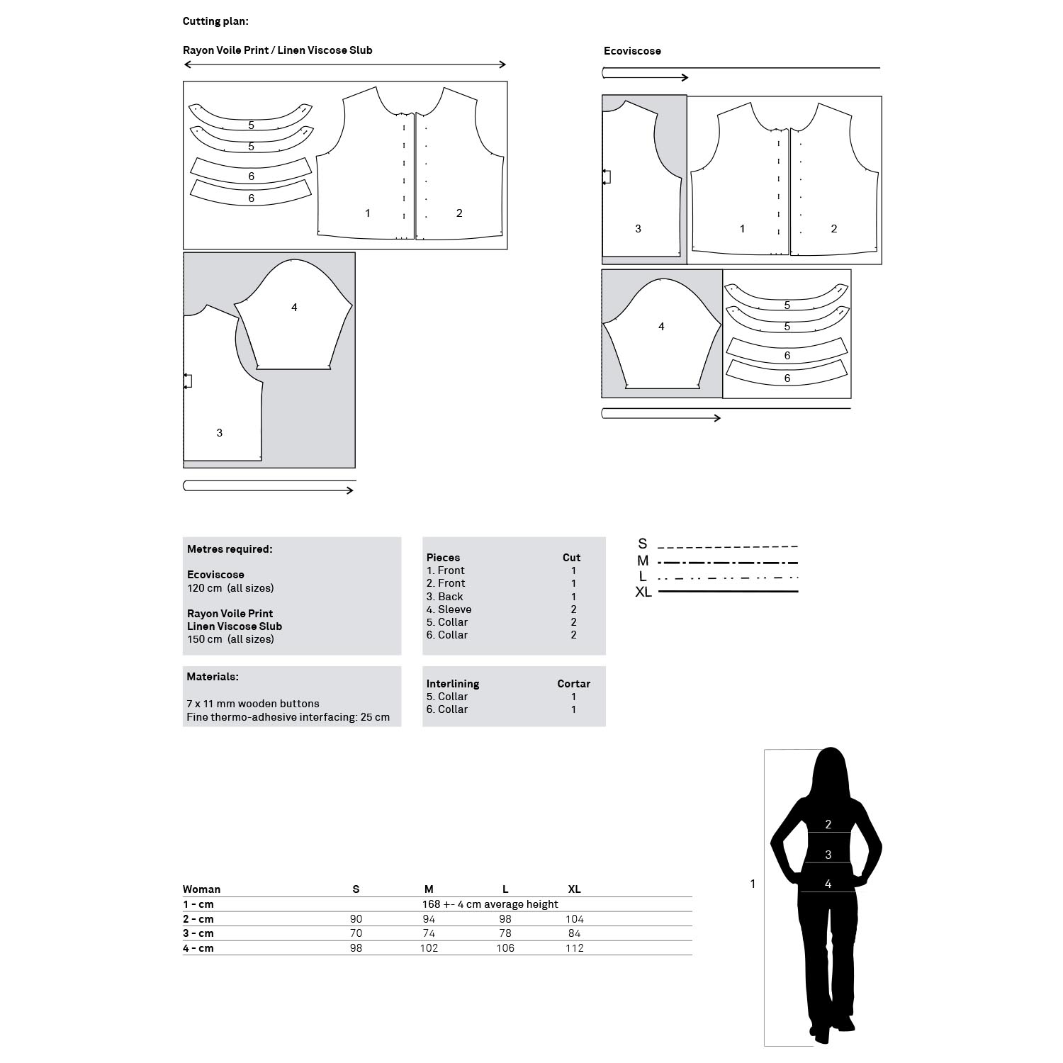 BUTTERICK Cartamodello B7015A Per Camicia Da Notte Donna - Maniche E Lunghezze Variabili - Taglie XS-XXL - 4