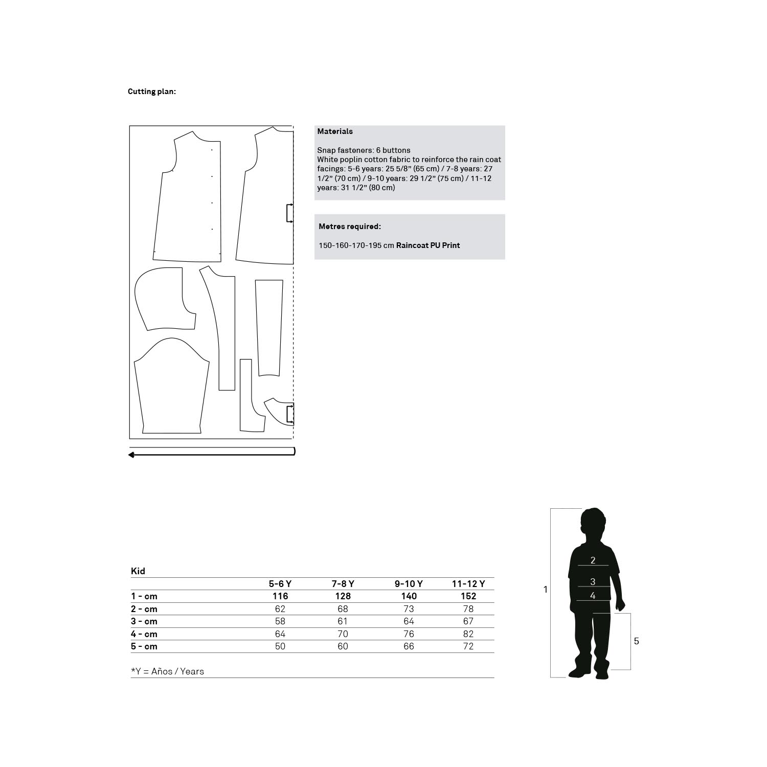 Patron De Couture Simplicity SS3147HH – Cape à Capuche Pour Enfant/fille, Tailles 3 à 6 Ans