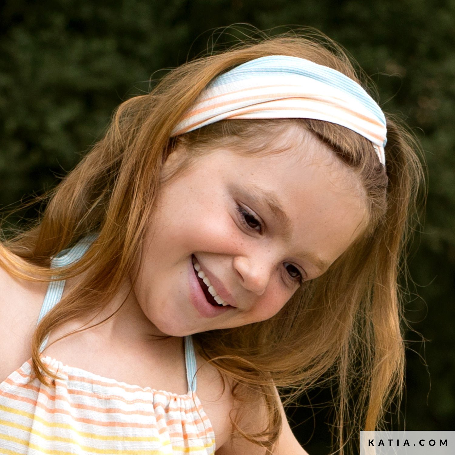 Fascia Per Capelli VOCOSTE A Pois: Elastica, Annodata, Gialla, In Cotone, Accessorio Donna - 5