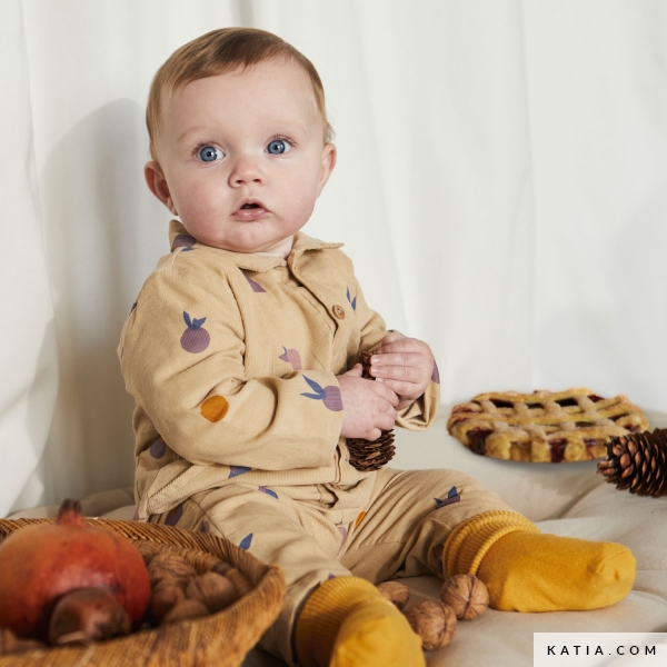 Patron de Combinaison bébé à col chemise et boutonnée s