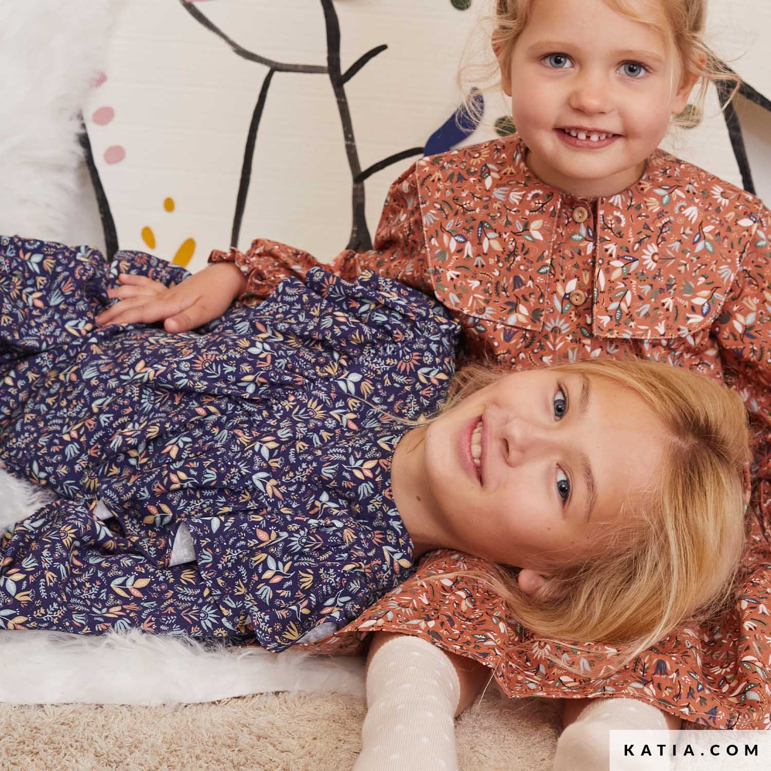 Sewing pattern Long sleeve blouse with frill on front