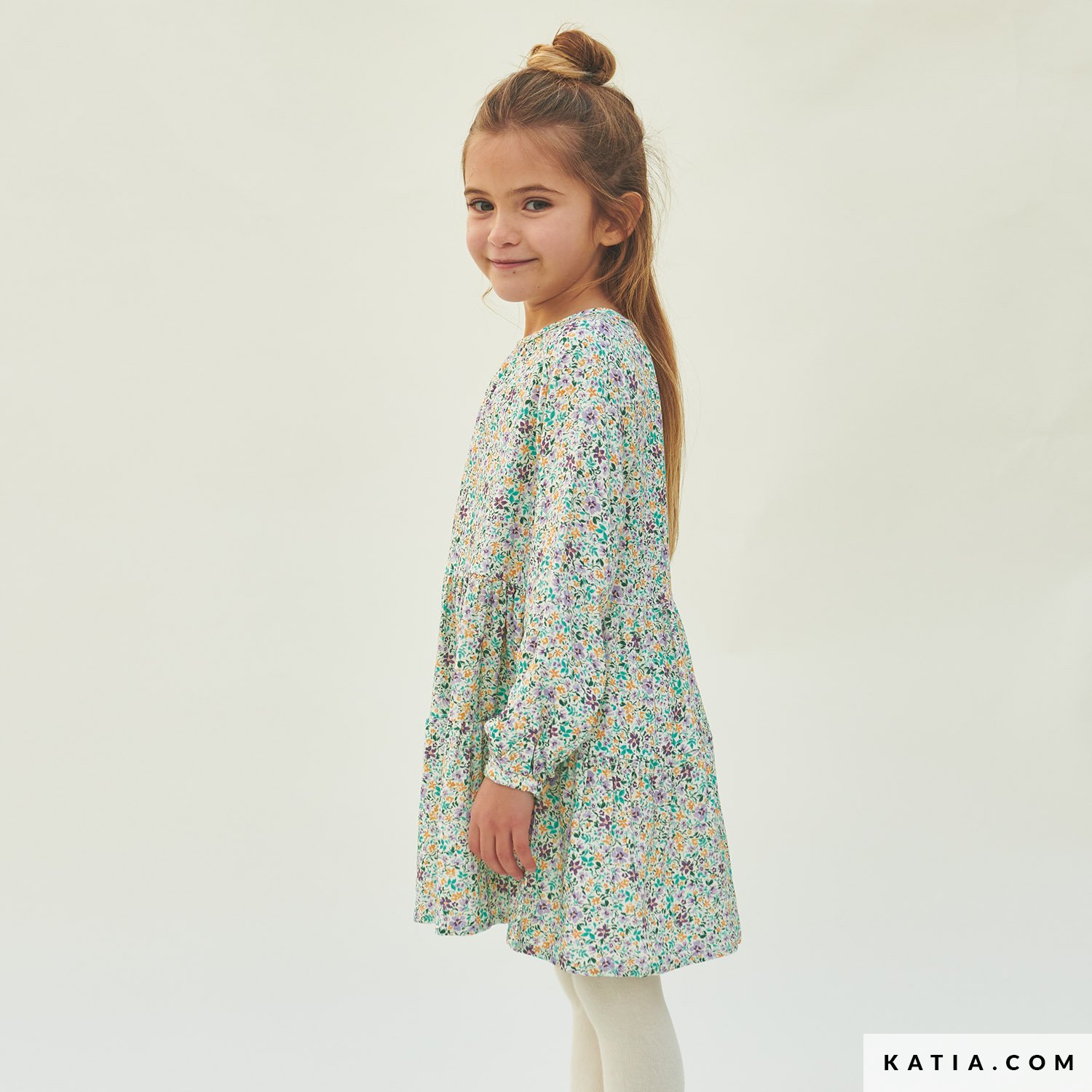 Sewing pattern Dress sewing pattern with gathered skirt and button-up ...