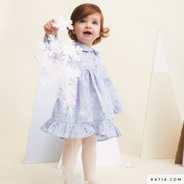 Peter Pan collar baby dress sewing pattern | Katia.com