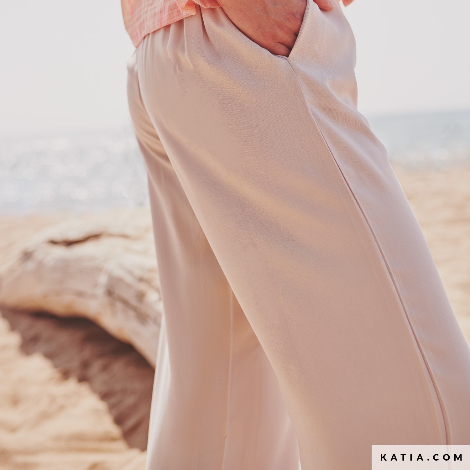 Patron de Patron de couture pantalon à taille élastique pour femme