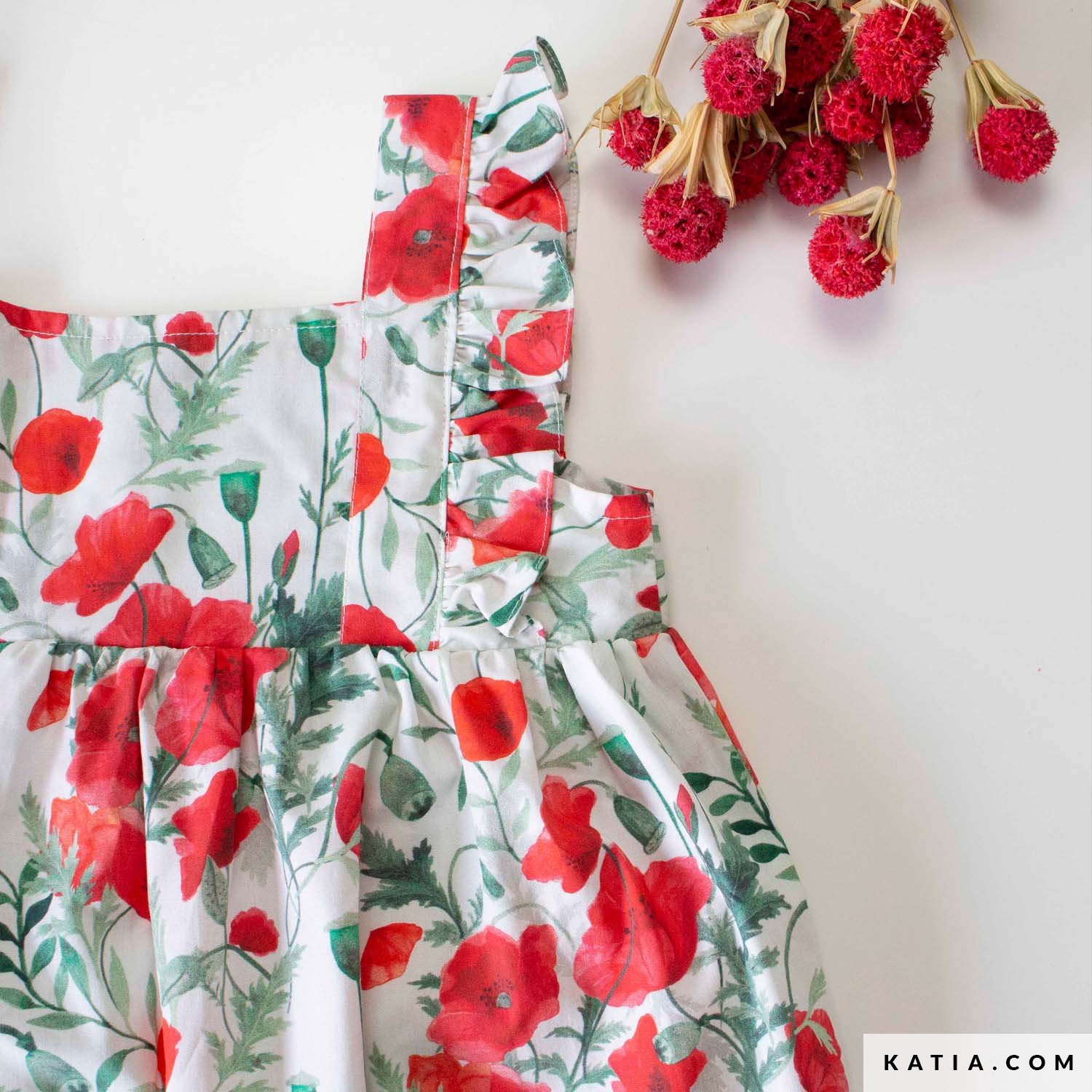 Poplin Poppies cotton poplin fabric Spring / Summer