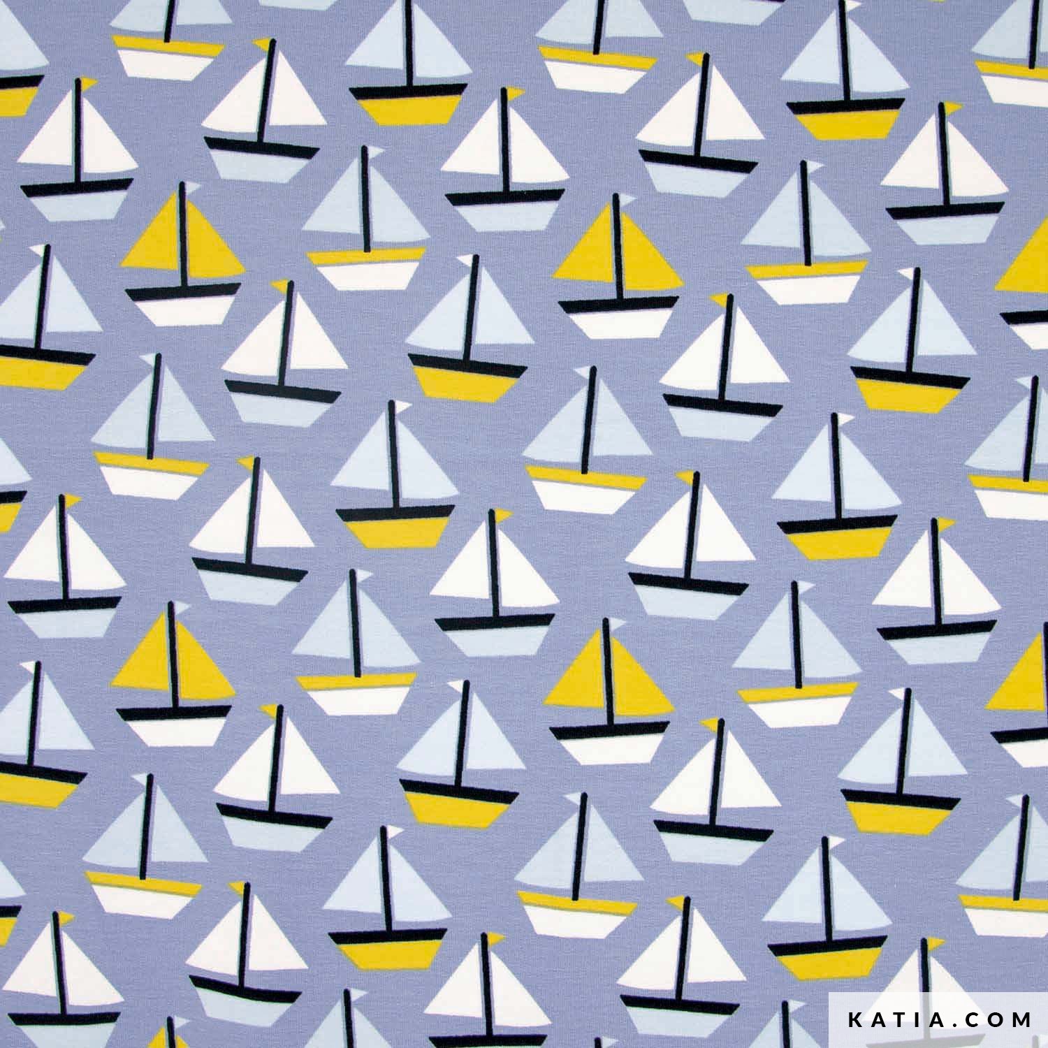 Summer Sweat Ships pastel fleece fabric Spring / Summer