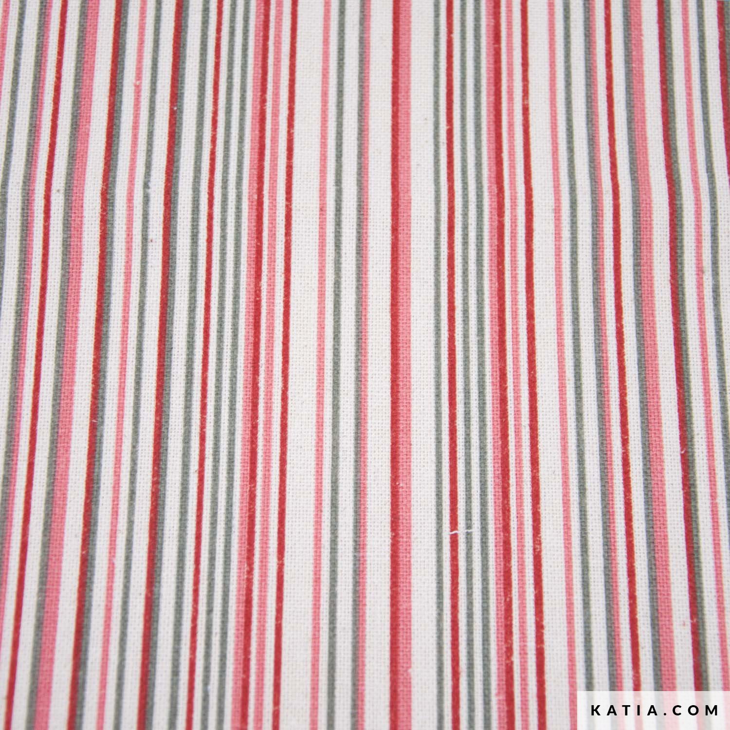 Spring Stripes Print Recycled Canvas fabric - | Katia.com