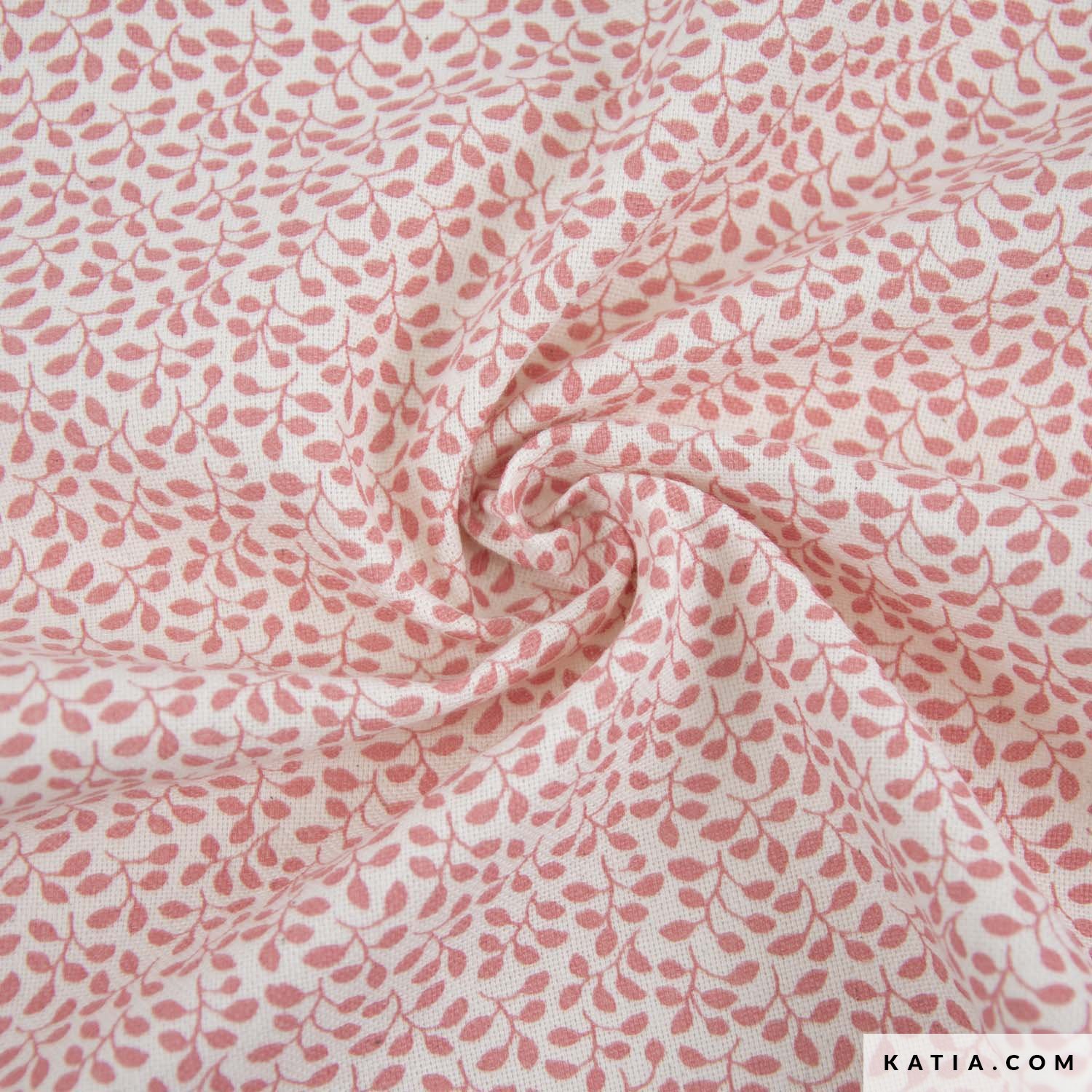 Summer Leaves Print Recycled Canvas fabric