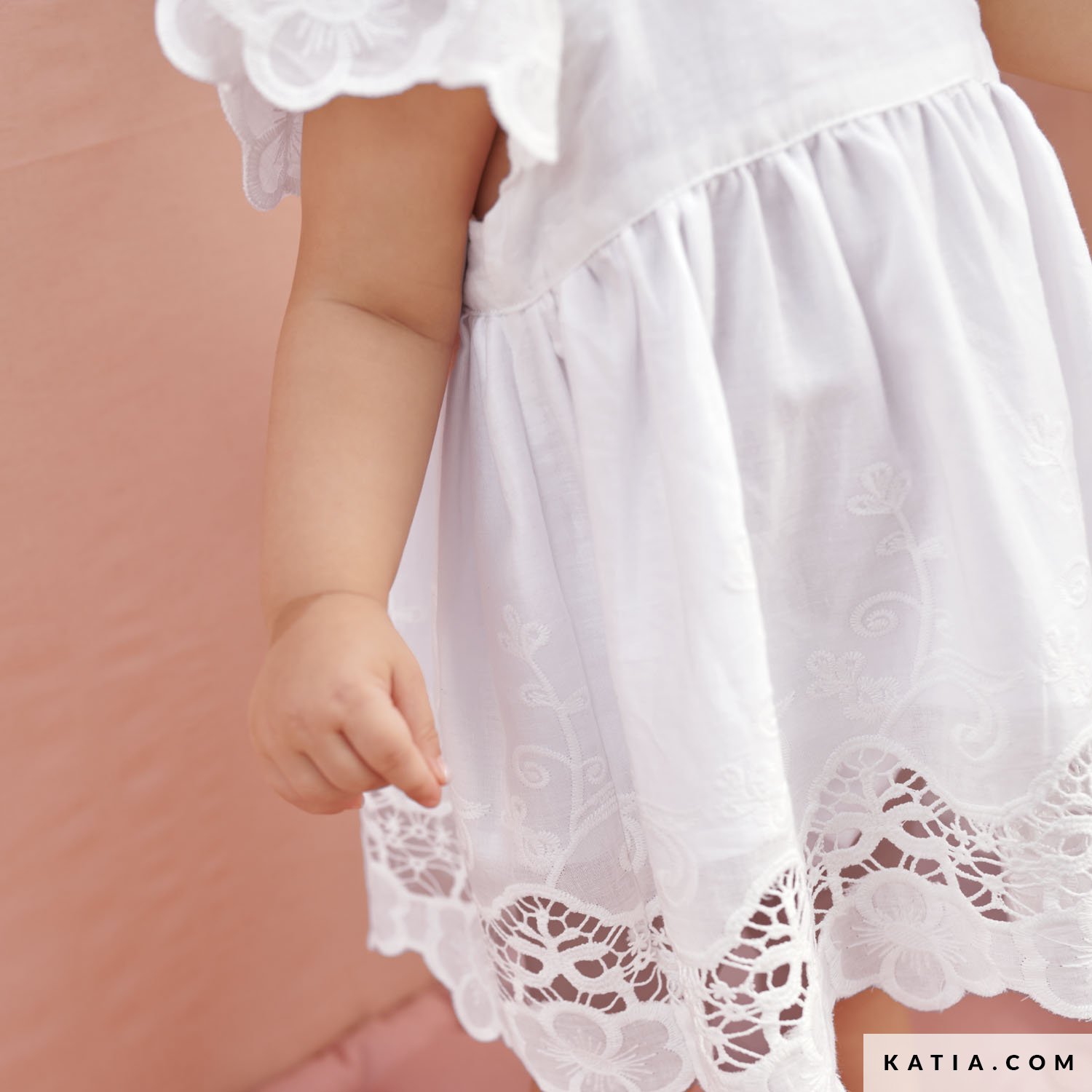 Embroidery Cotton Placed Dalia embroidered cotton fabric - Spring