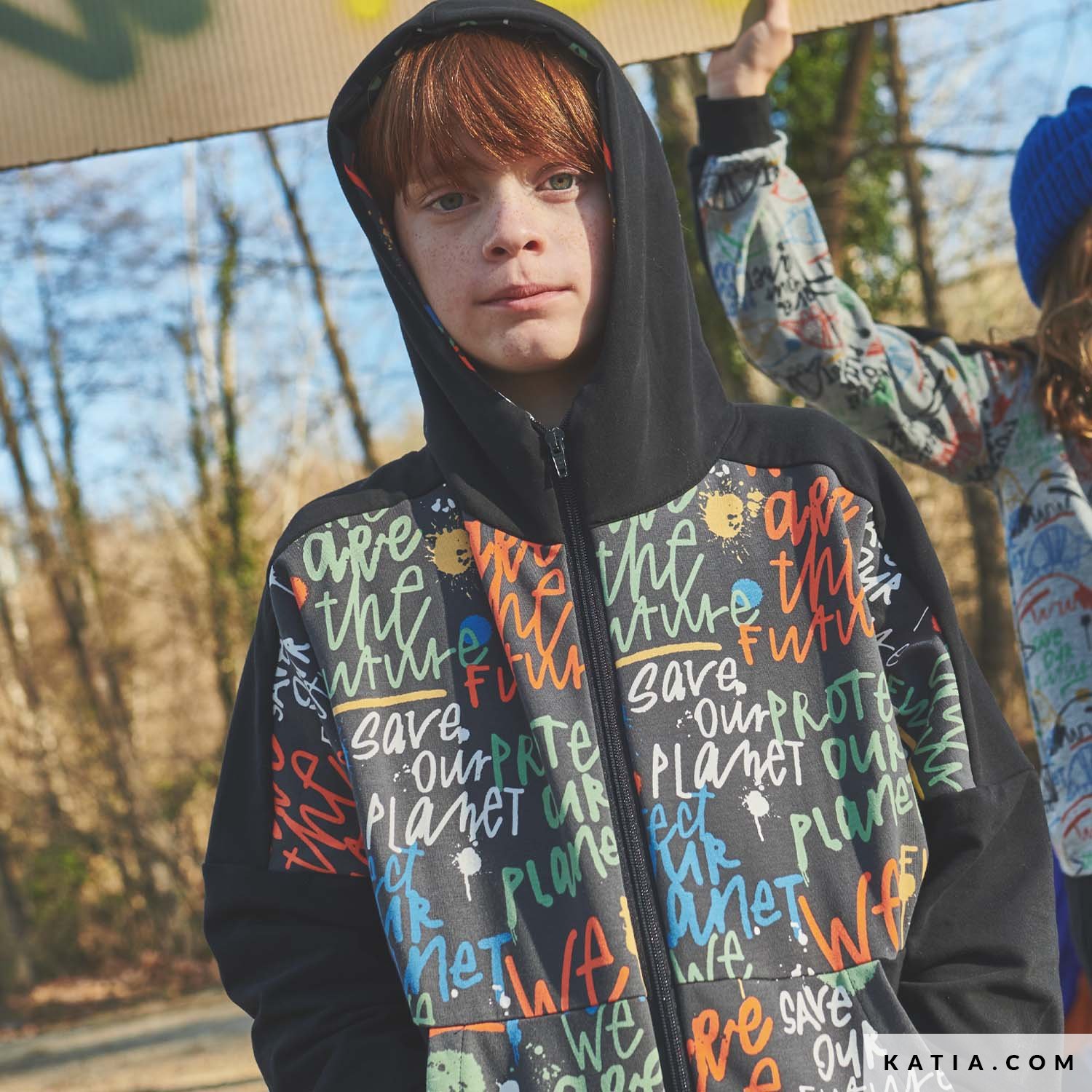 Graffiti Textures Sweat winter fleece fabric - Autumn / Winter | Katia.com