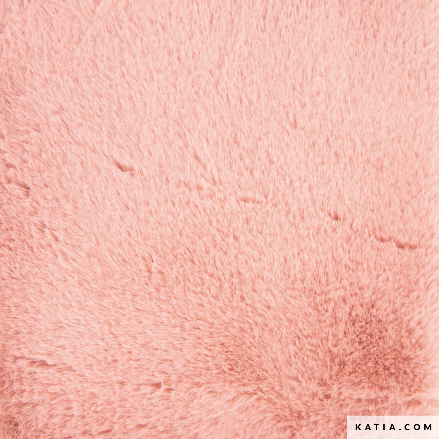 Pink soft and synthetic long pile faux fur fabric - Autumn / Winter ...