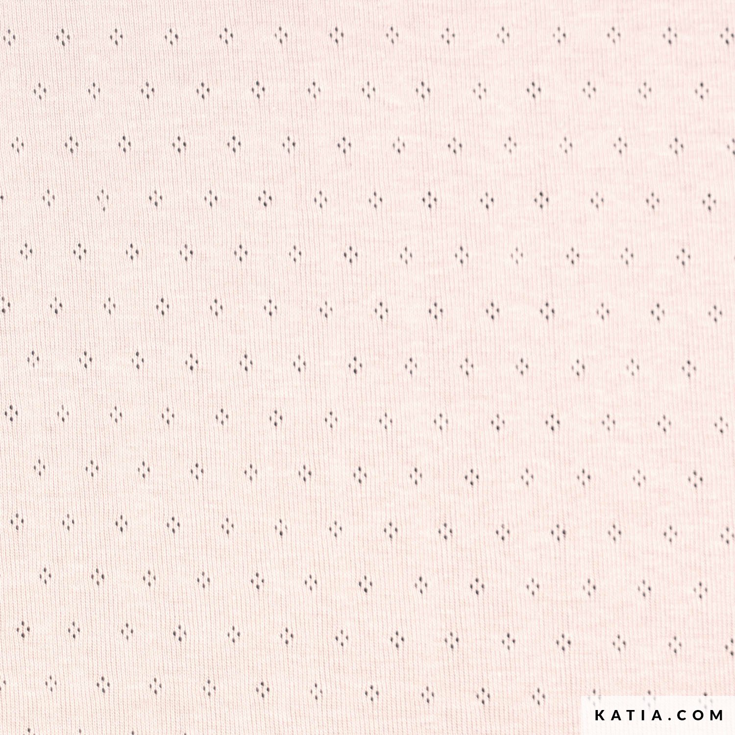 Openwork Baby Knit Fabric in Solid Baby Pink Autumn / Winter