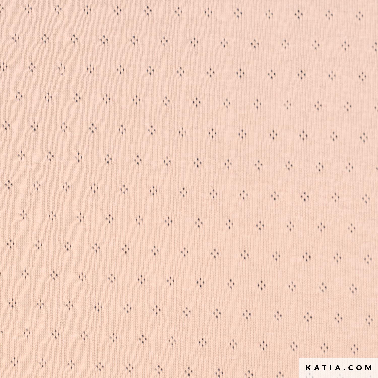 Openwork Baby Knit Fabric in Solid Peach Autumn / Winter