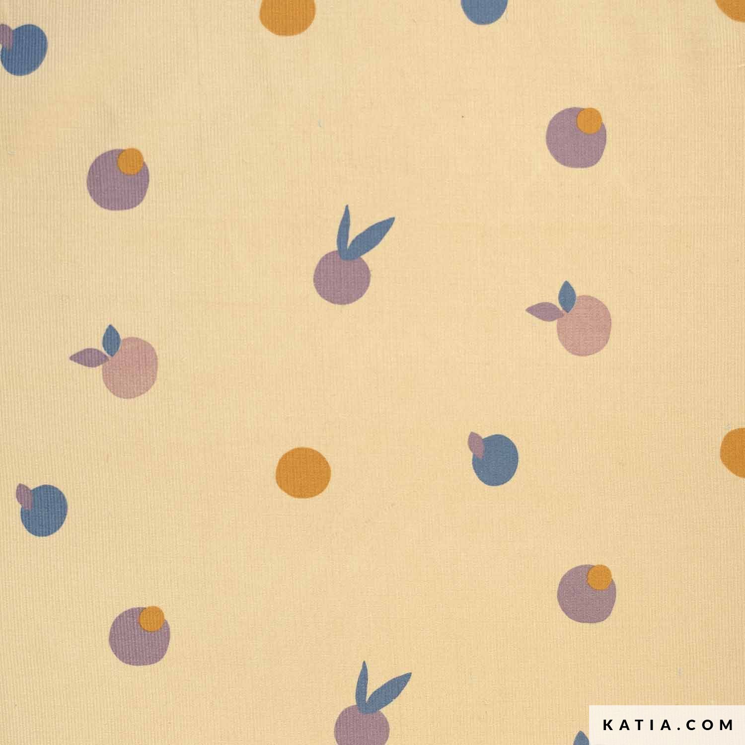 Autumn Winter Nuts Print on a Micro Corduroy Fabric - Autumn / Winter ...