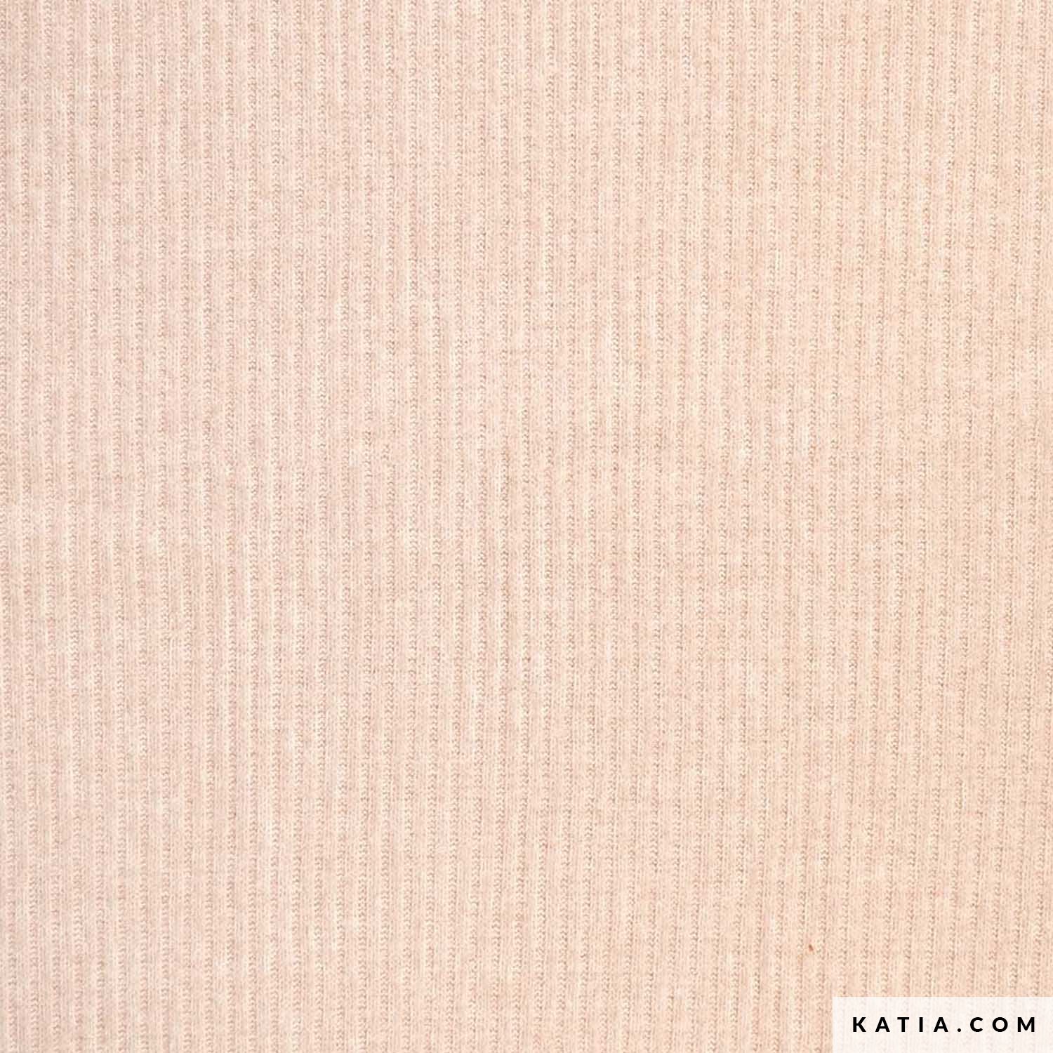 Ribbed Recycled Knit Fabric in Pink - Autumn / Winter | Katia.com