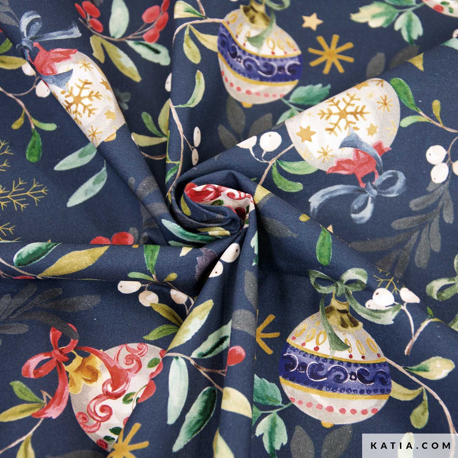 Tessuto Cotone Autunnale Makower – Foglie, Zucca – Fat Quarter 45″ – Arancione/marrone