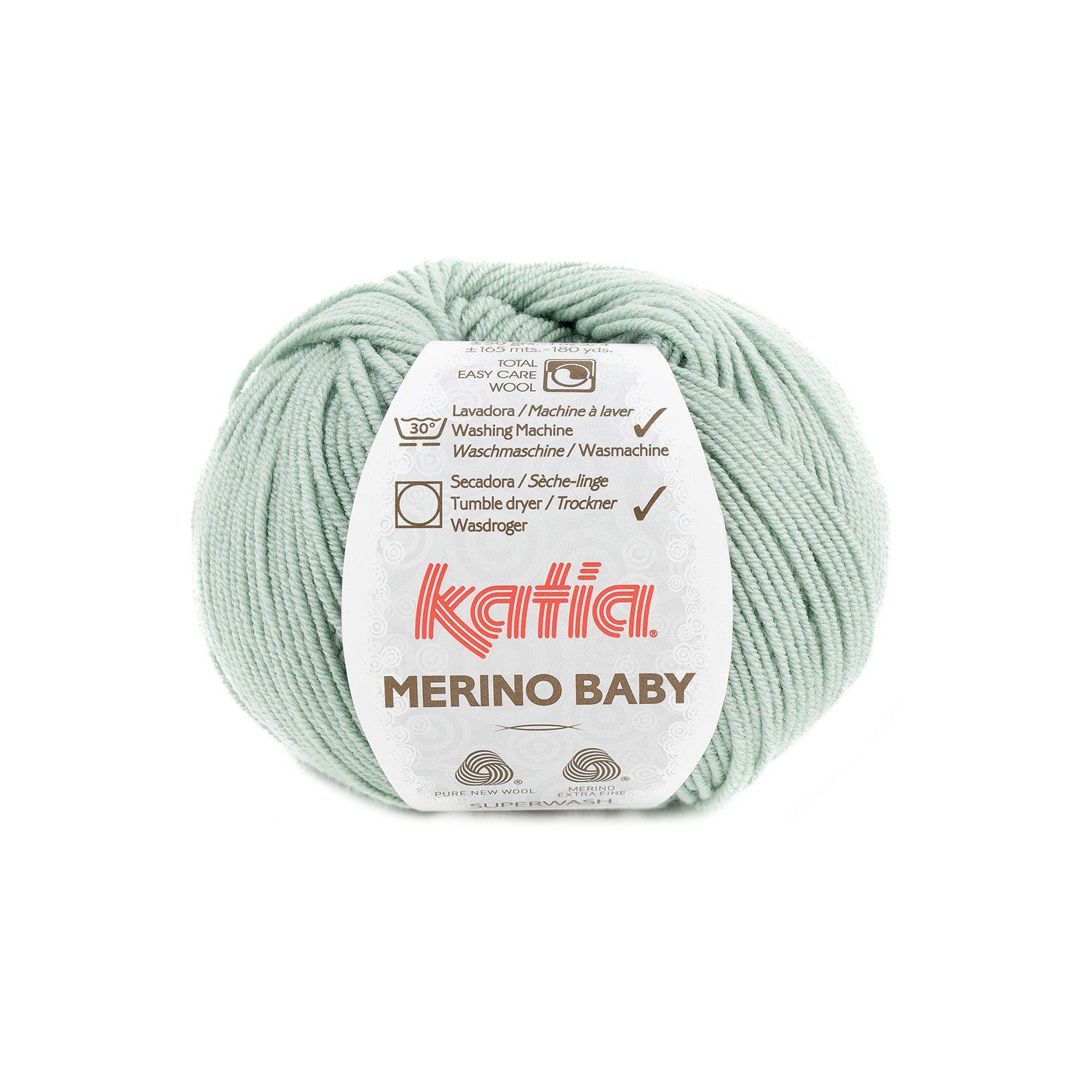 Merino Baby color 97, Reseda Green.