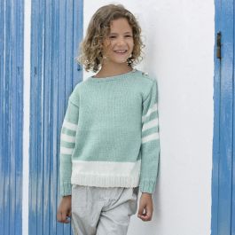 Kids Hooded Cardigan Knitting Kit - S/S - Intermediate - (6221-24