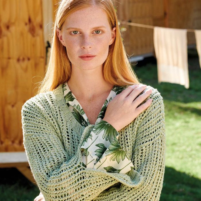 【新品未使用】24SS Hand knit lame cardigan KL844-ROSE-PINK84305149_grande