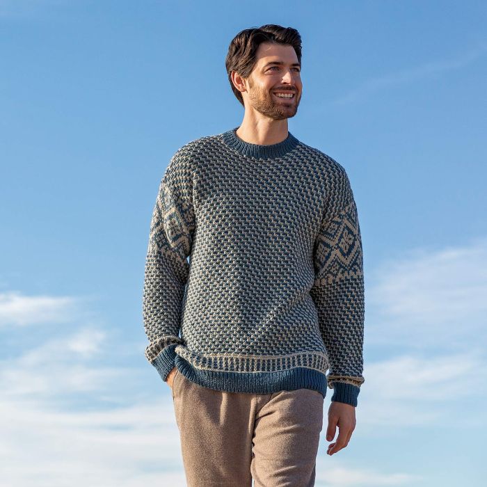 Mens Basic Merino Sweater Knitting Pattern (6278-15)
