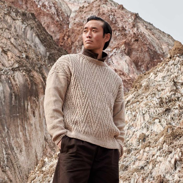 Mens ZigZag Stitch Sweater Knitting Pattern - A/W - Intermediate