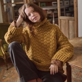 ABYTS MOLE CABLE TURTLE NECK KNIT ブラウン ABYTS MOLE CABLE TURTLE NECK KNIT ブラウン MOLE CABLE TURTLE