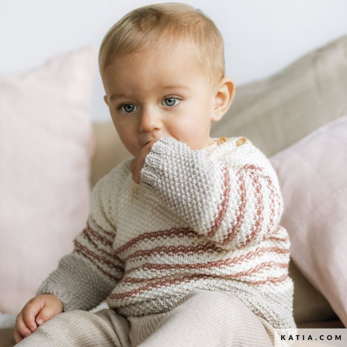 Babies Sweater Knitting Pattern (6186-1) ¦ Katia.com