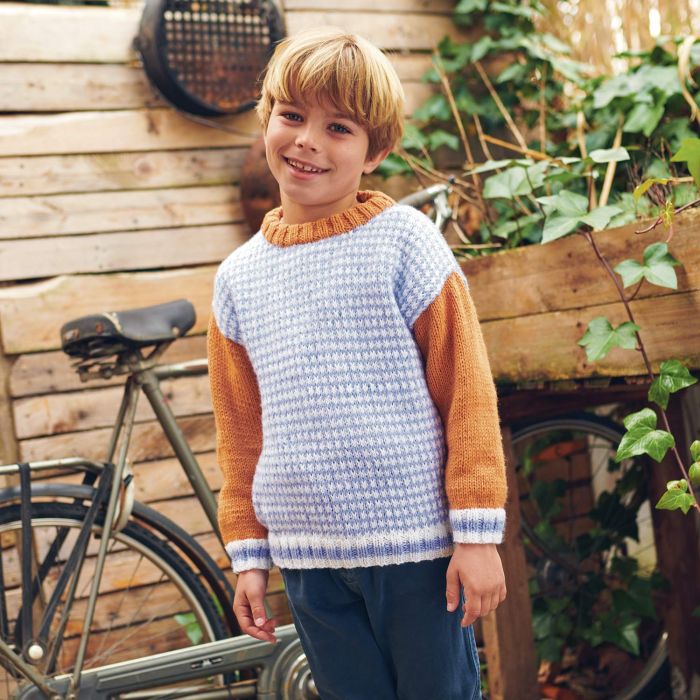 Kids Cotton Merino Fine Sweater Knitting Kit (6280-18)