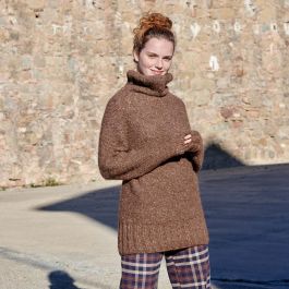 トップス 90s Native pattern alpaca knit sweater Men's Fair Trade Alpaca Art Knit Pullover Sweater - Mountain