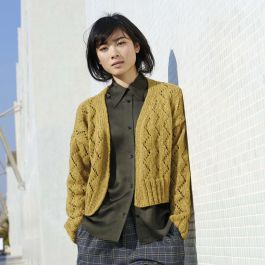 Womens ZigZag Cropped Jacket Knitting Pattern - A/W