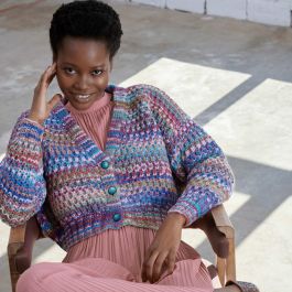 Womens Button-Up Cropped Jacket Knitting Pattern | Katia.com