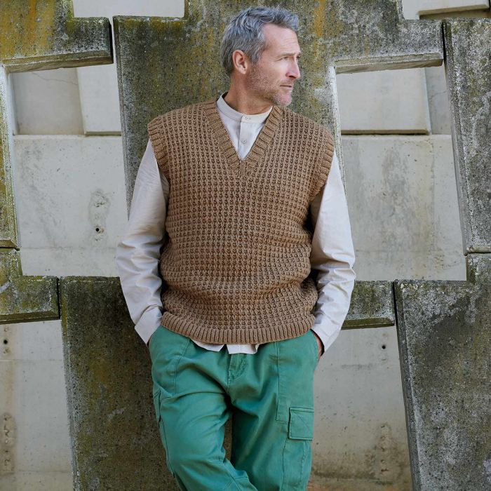 Knitted vest mens discount