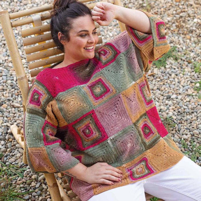 Womens Square Top Crochet Pattern - S/S - Intermediate Womens Square Top Crochet Pattern - S/S - Intermediate