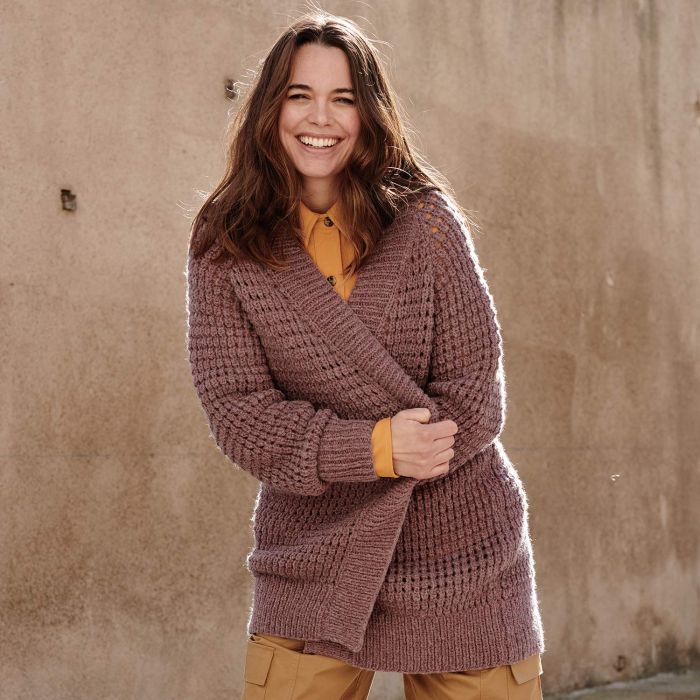 Womens Cotton Merino Glam Jacket Knitting Kit A W Advanced 6277 34
