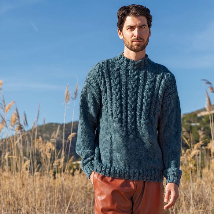 Mens Supreme Merino Sweater Knitting Pattern A W Intermediate 6278 14