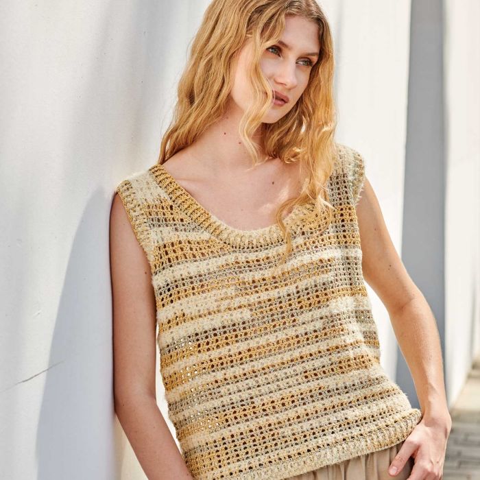 人気ブランドバ40代 Womens Summer Top Crochet Pattern S/S - Intermediate - (7904 トップス