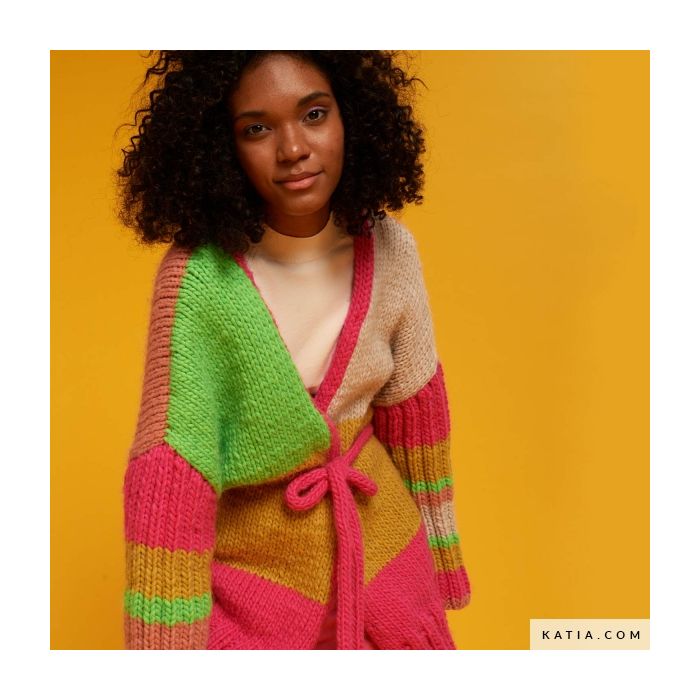 harry styles color block cardigan pattern