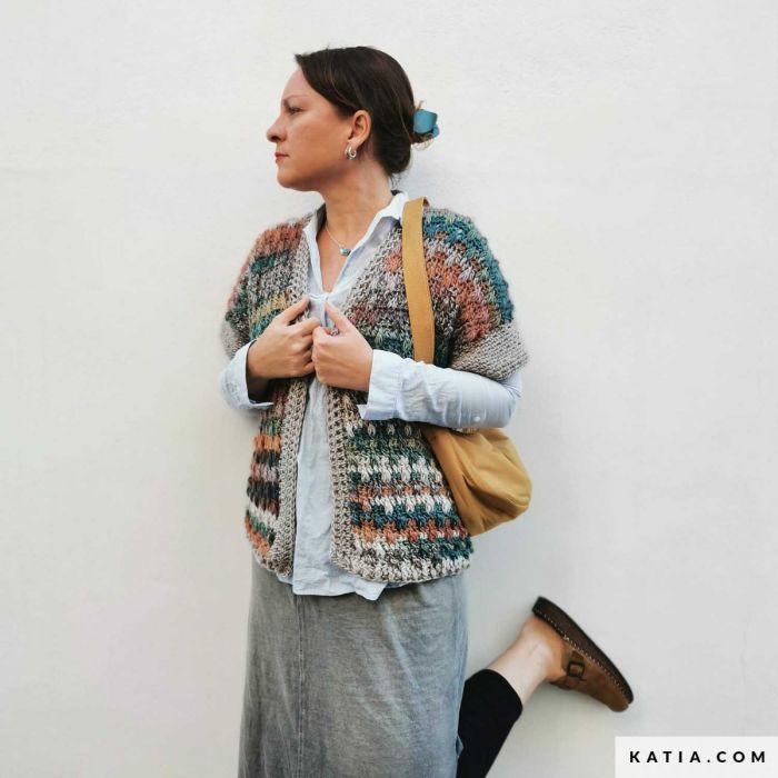 Womens Kirei Vest Crochet Kit (8038-332) ¦ Katia.com