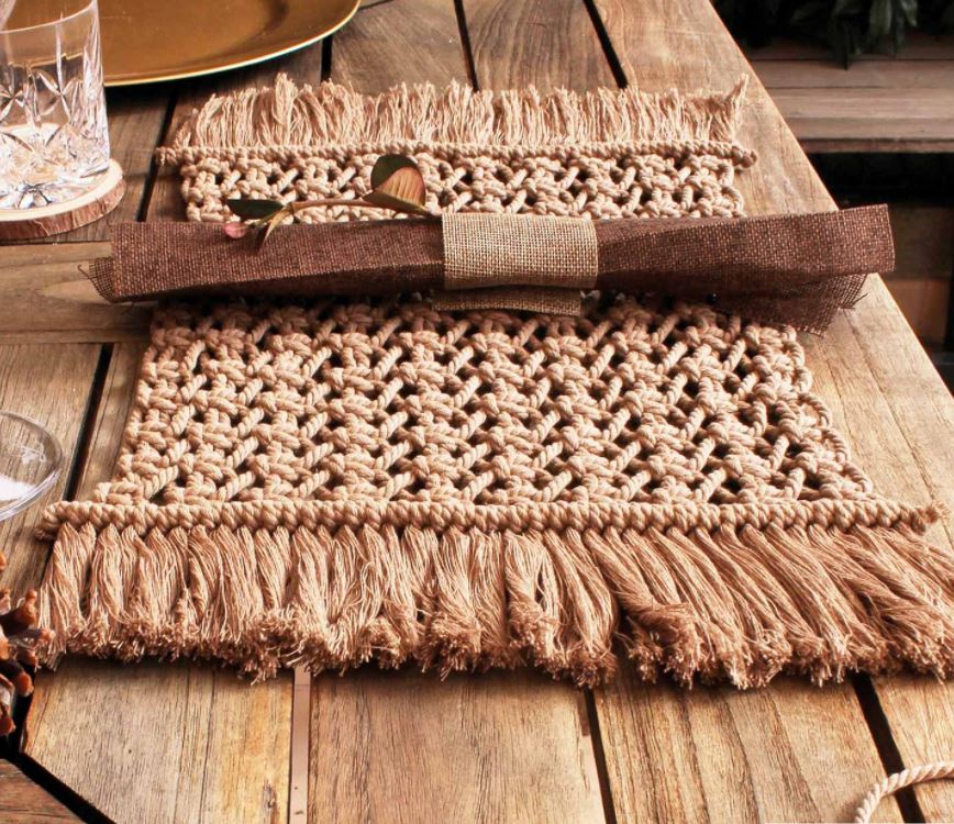 ➰ How to make 2 Macramé Trivets with Alternating Square Knots