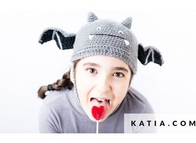 Bat Hat-Bag Crochet Pattern¦ Katia.com