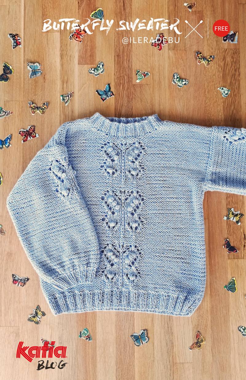 children’s sweater with butterflies